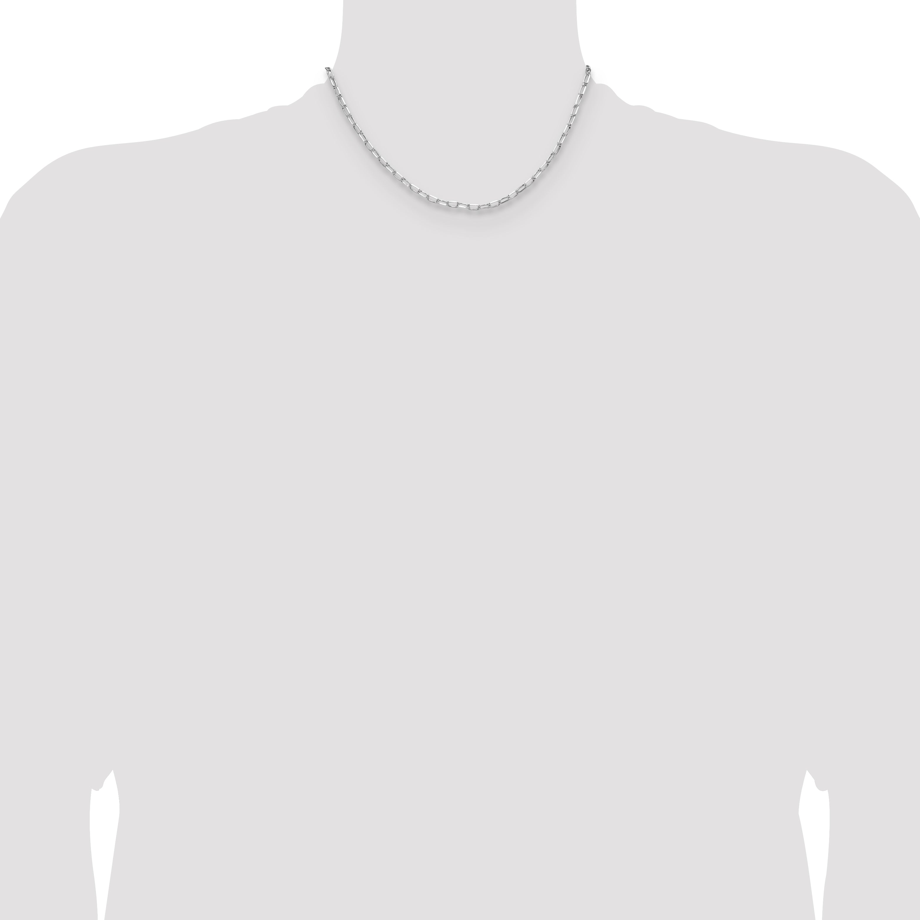 Sterling Silver Rhodium-plated 3.15mm D/C Forzantine Chain