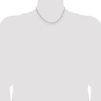Sterling Silver Rhodium-plated 3.15mm D/C Forzantine Chain