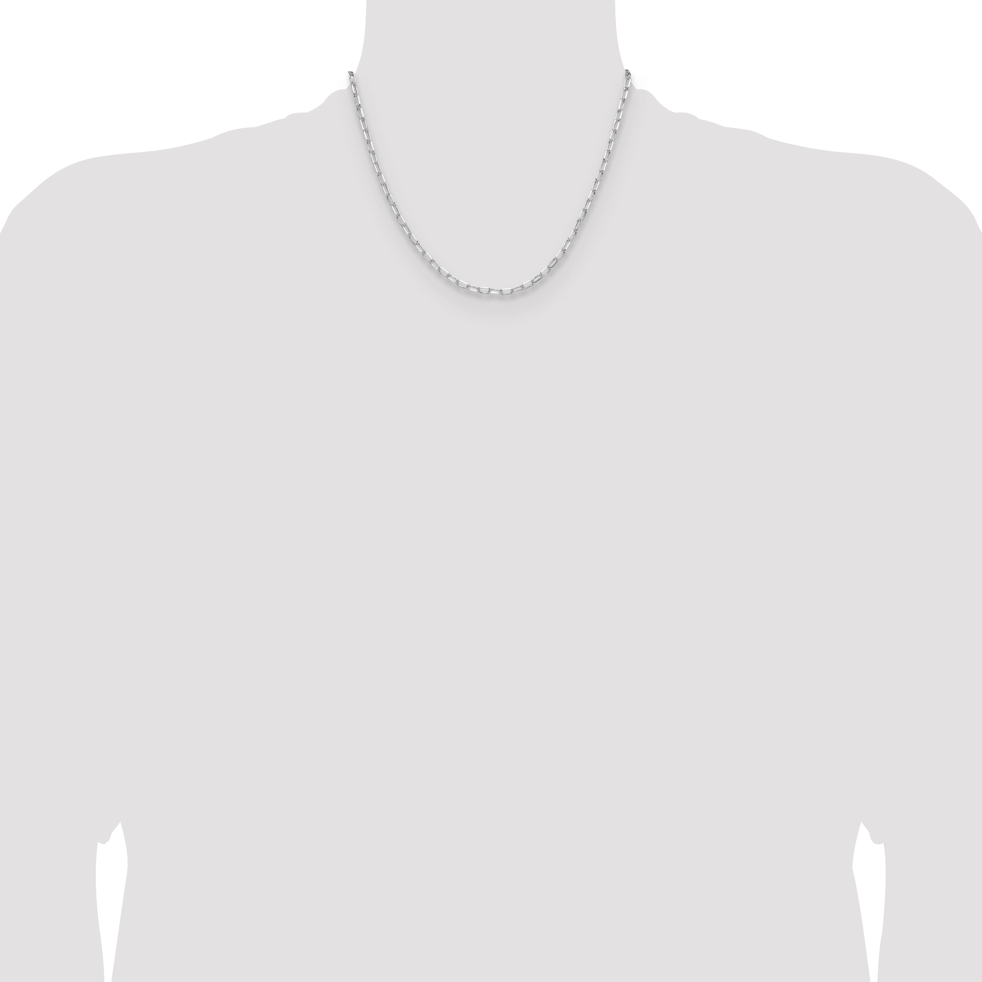 Sterling Silver Rhodium-plated 3.15mm D/C Forzantine Chain