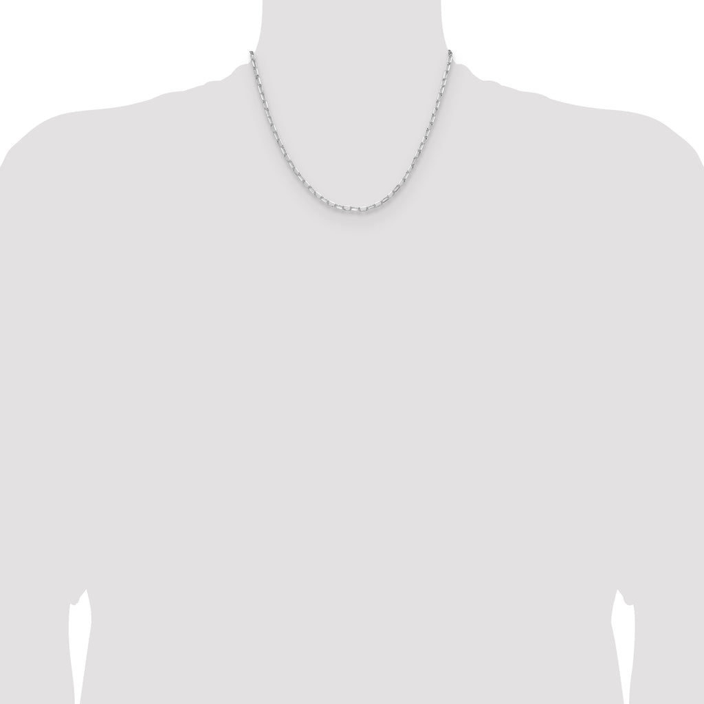 Sterling Silver Rhodium-plated 3.15mm D/C Forzantine Chain