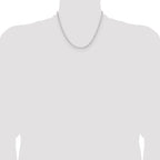 Sterling Silver Rhodium-plated 3.15mm D/C Forzantine Chain