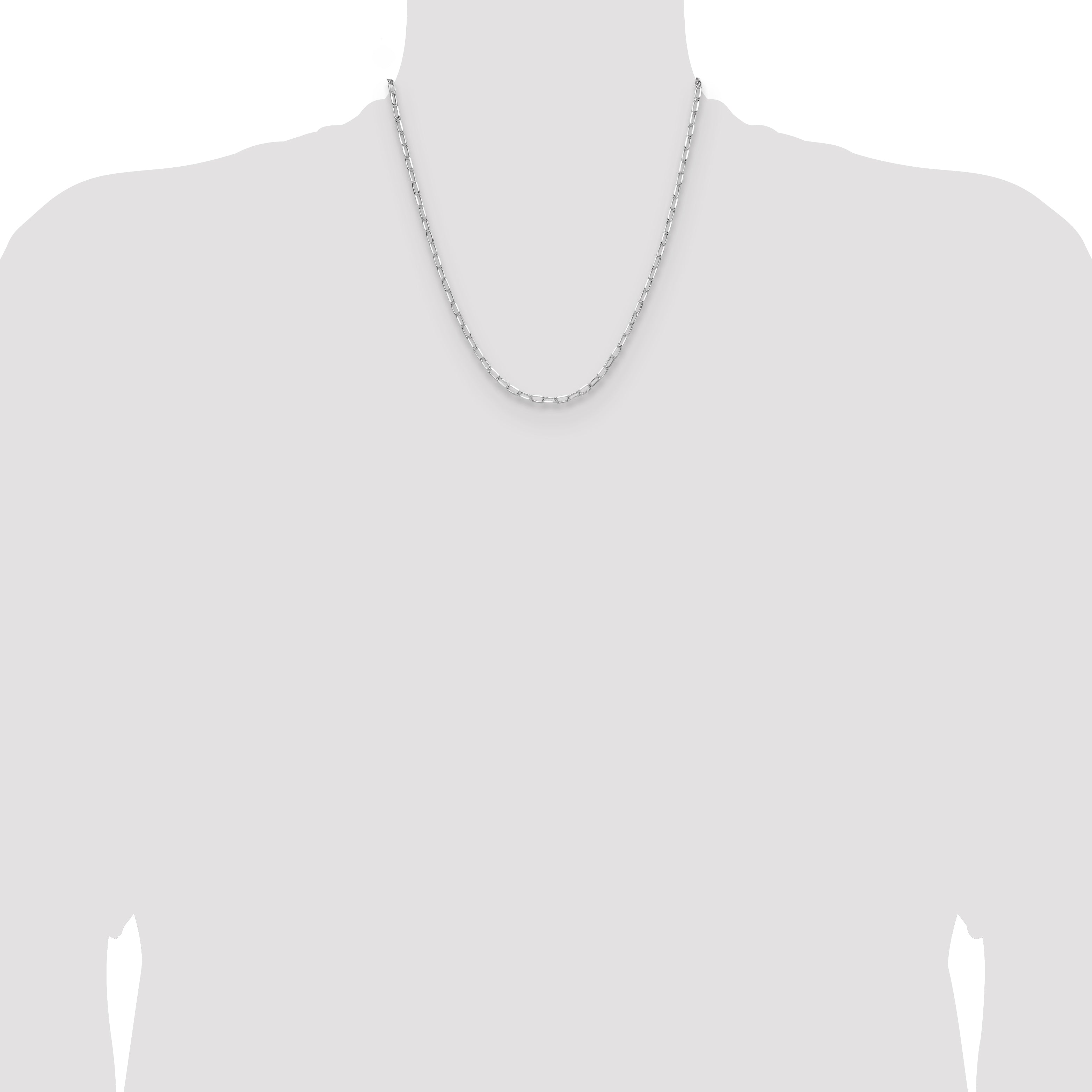 Sterling Silver Rhodium-plated 3.15mm D/C Forzantine Chain