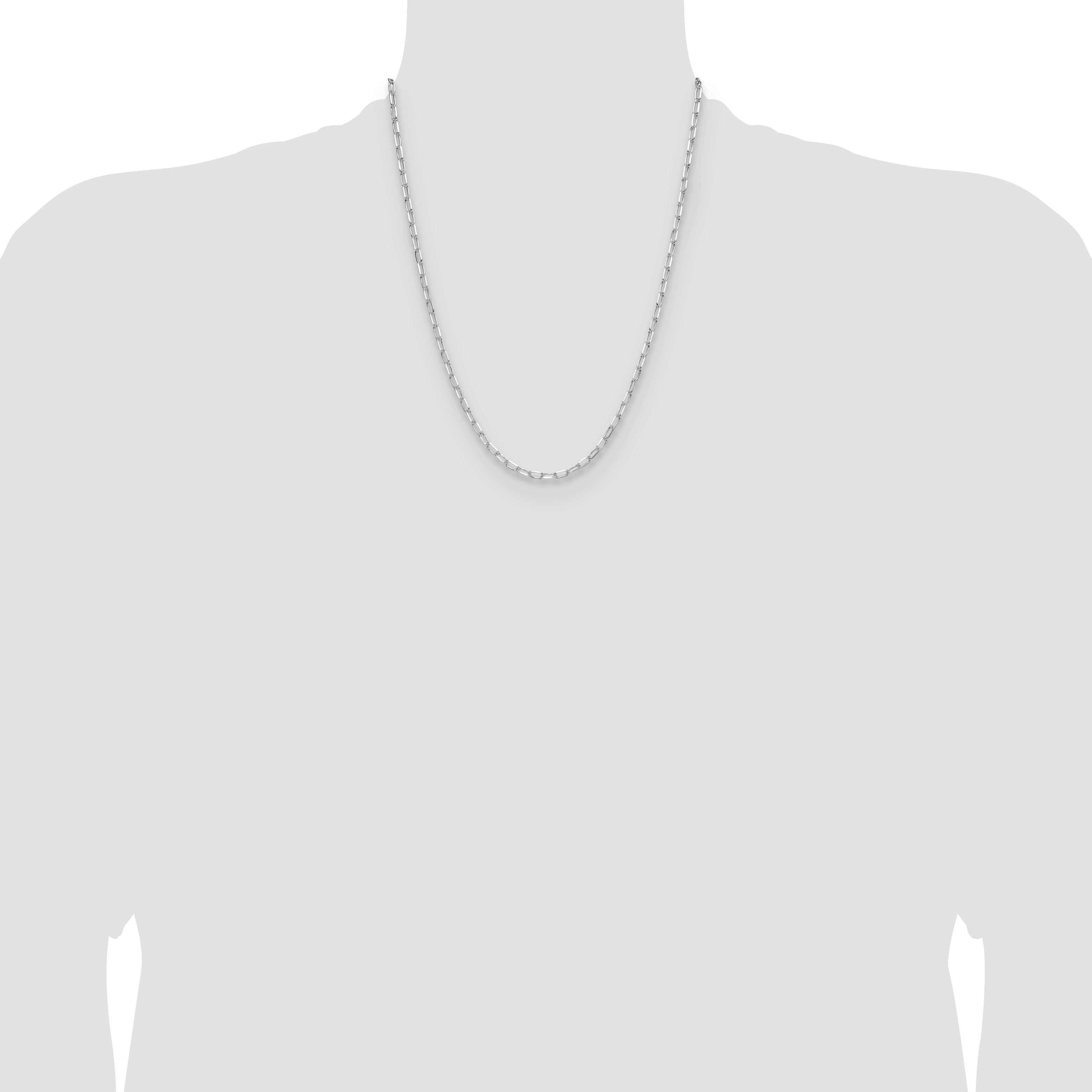 Sterling Silver Rhodium-plated 3.15mm D/C Forzantine Chain