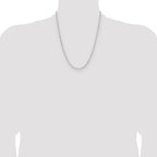 Sterling Silver Rhodium-plated 3.15mm D/C Forzantine Chain