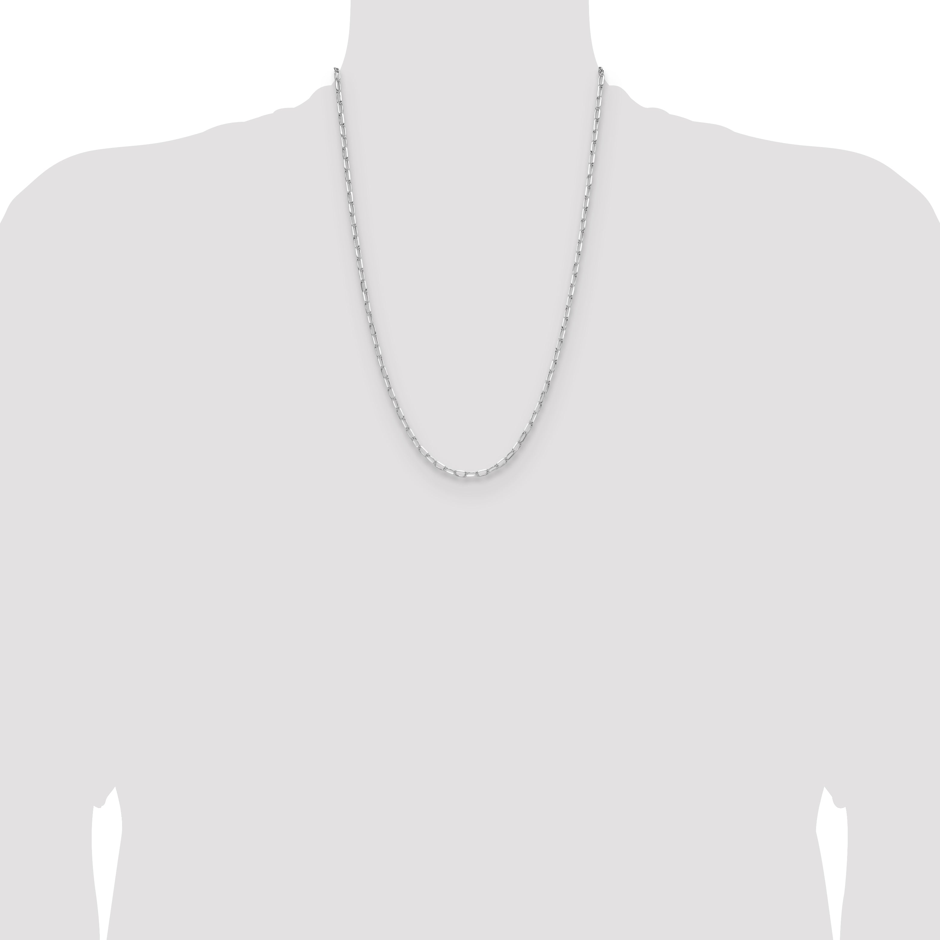 Sterling Silver Rhodium-plated 3.15mm D/C Forzantine Chain