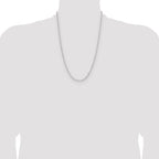 Sterling Silver Rhodium-plated 3.15mm D/C Forzantine Chain