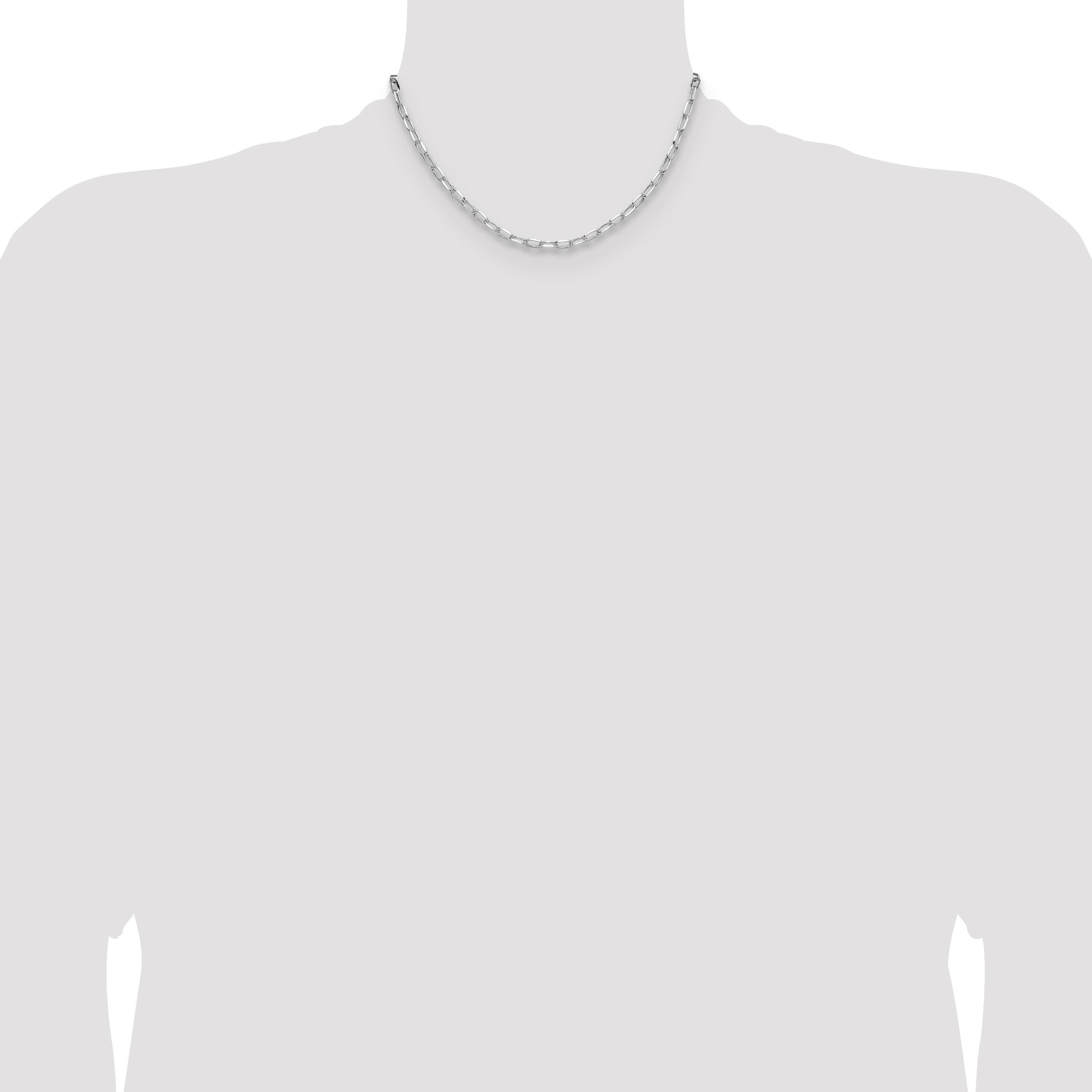 Sterling Silver Rhodium-plated 3.85mm D/C Forzantine Chain