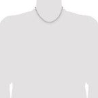 Sterling Silver Rhodium-plated 3.85mm D/C Forzantine Chain