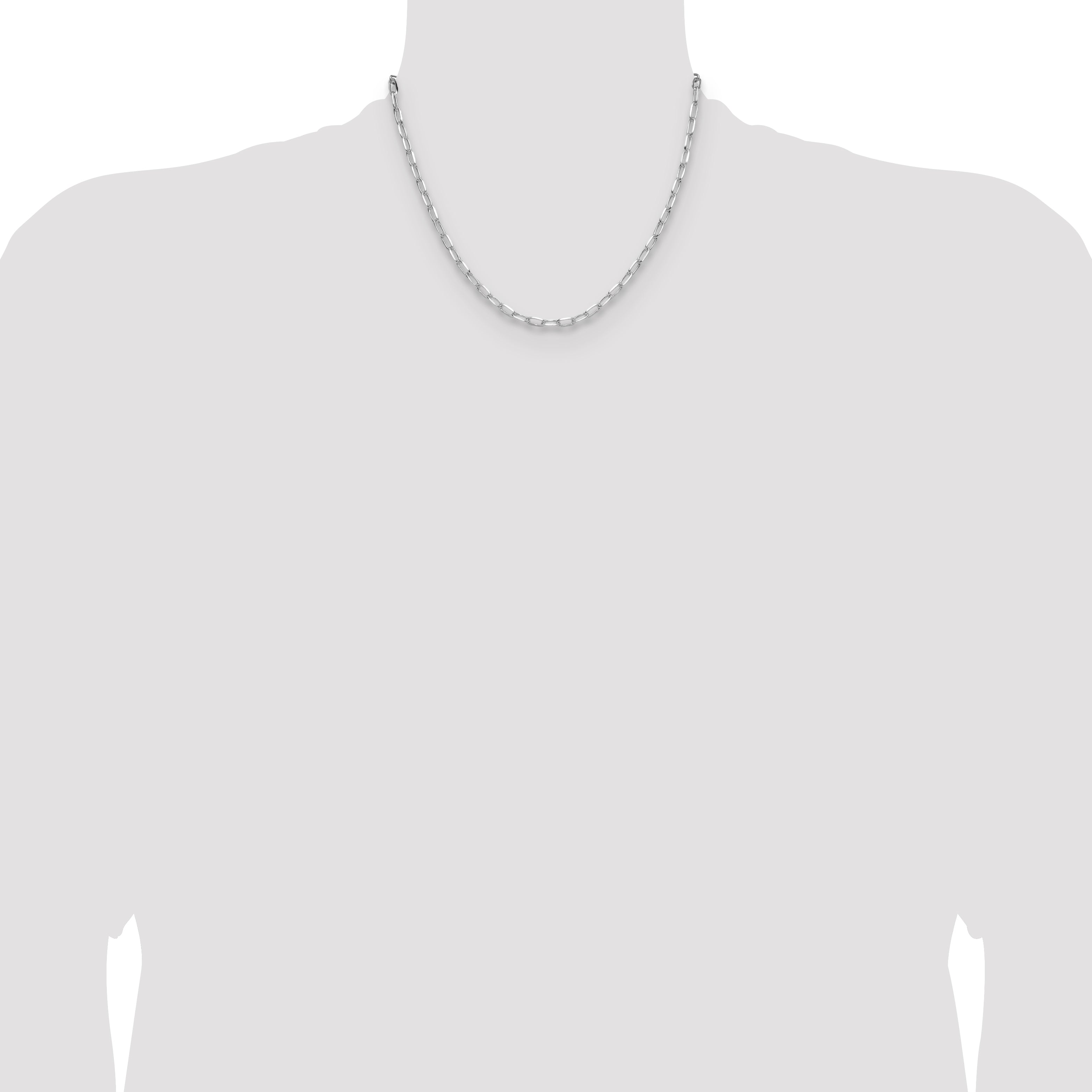 Sterling Silver Rhodium-plated 3.85mm D/C Forzantine Chain