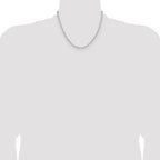 Sterling Silver Rhodium-plated 3.85mm D/C Forzantine Chain