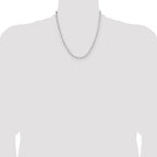 Sterling Silver Rhodium-plated 3.85mm D/C Forzantine Chain