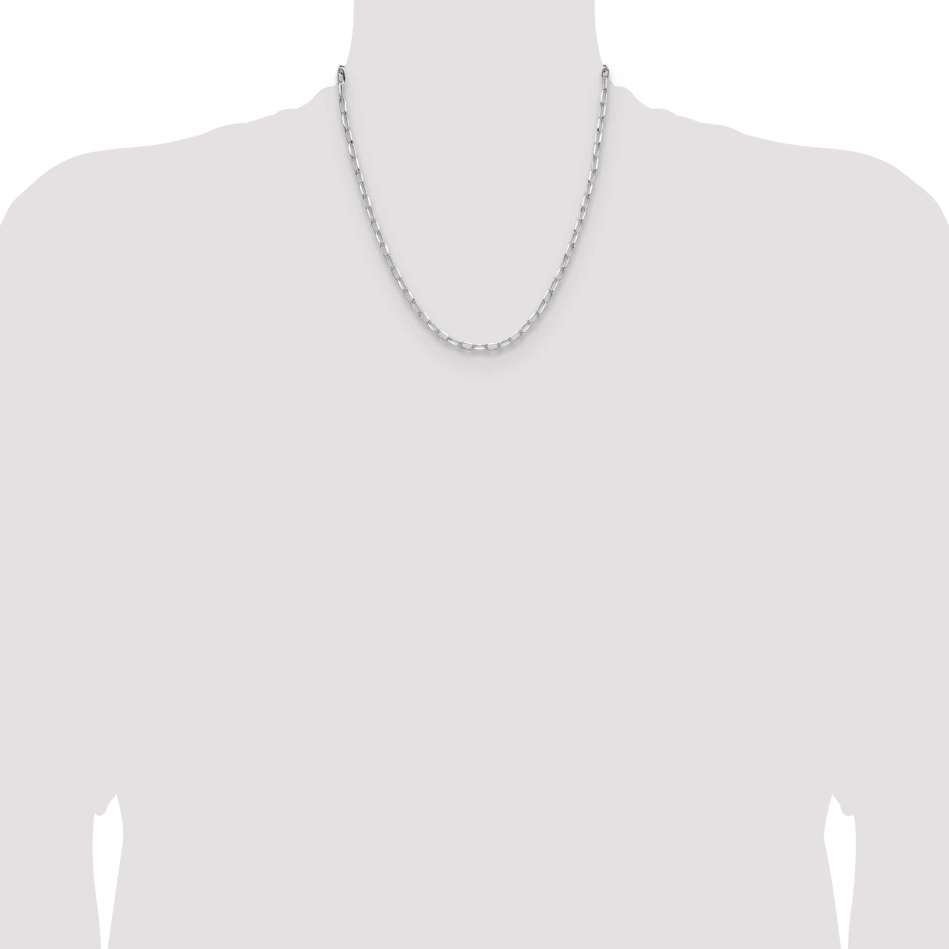 Sterling Silver Rhodium-plated 3.85mm D/C Forzantine Chain