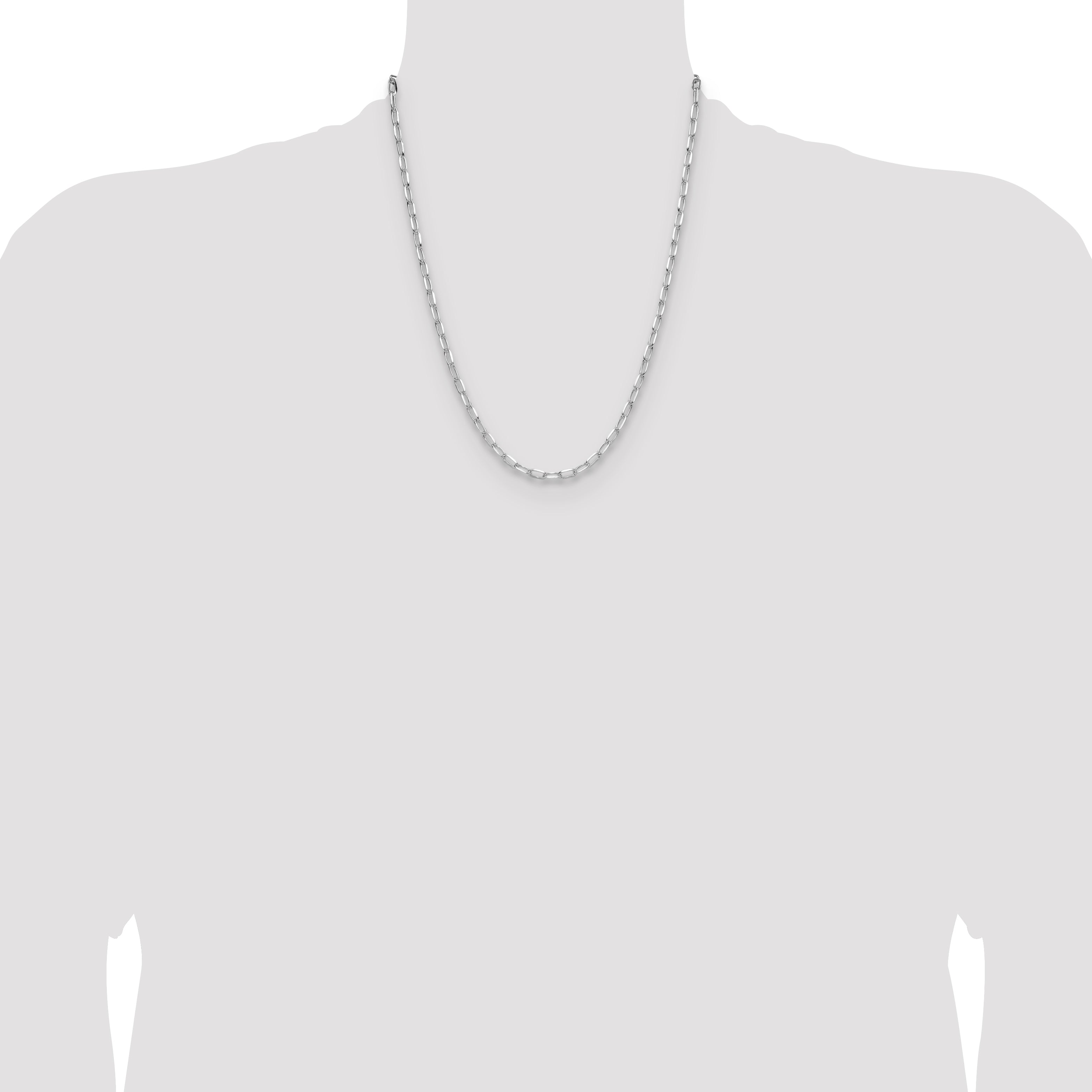 Sterling Silver Rhodium-plated 3.85mm D/C Forzantine Chain