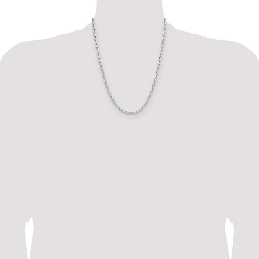 Sterling Silver Rhodium-plated 3.85mm D/C Forzantine Chain