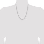 Sterling Silver Rhodium-plated 3.85mm D/C Forzantine Chain