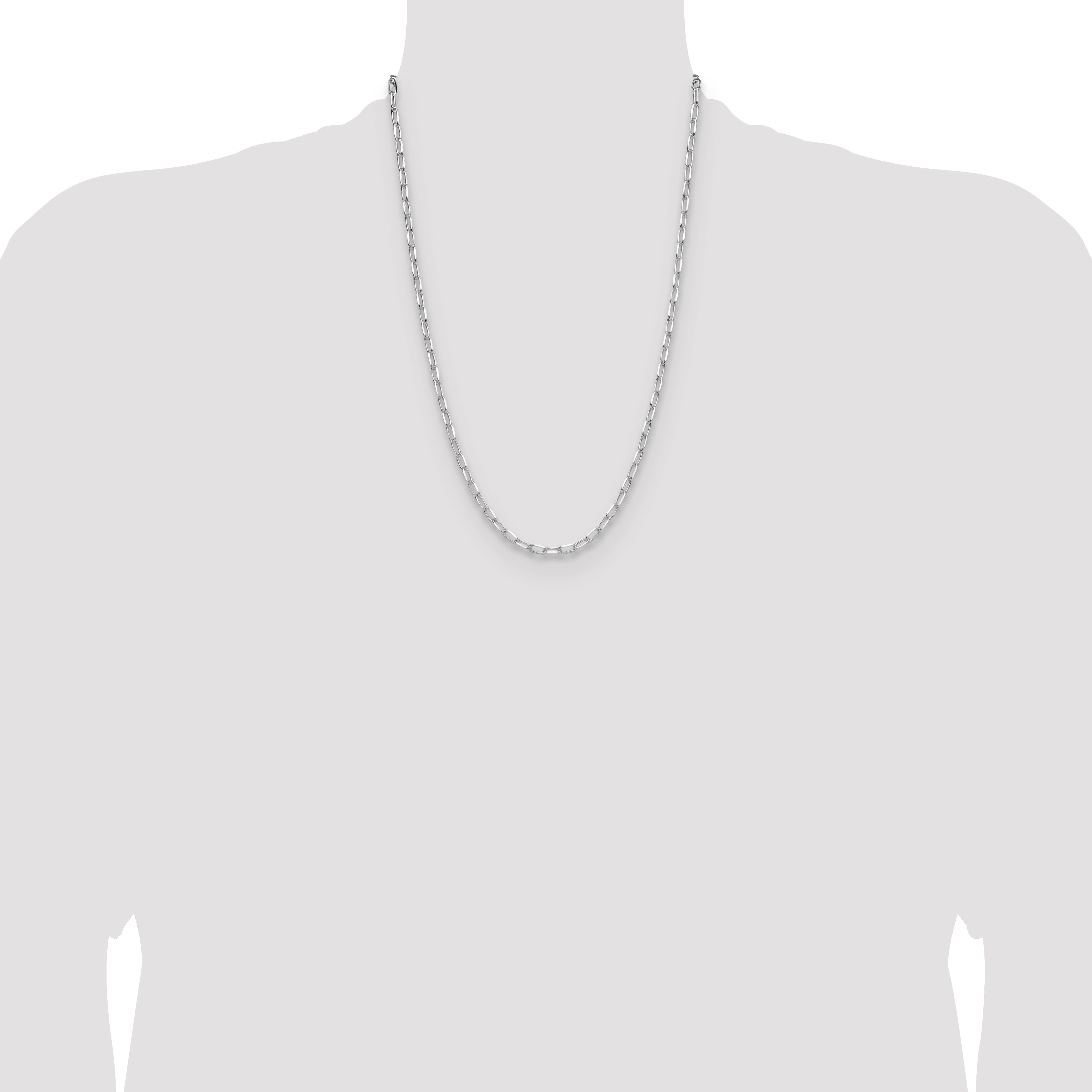 Sterling Silver Rhodium-plated 3.85mm D/C Forzantine Chain
