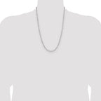 Sterling Silver Rhodium-plated 3.85mm D/C Forzantine Chain