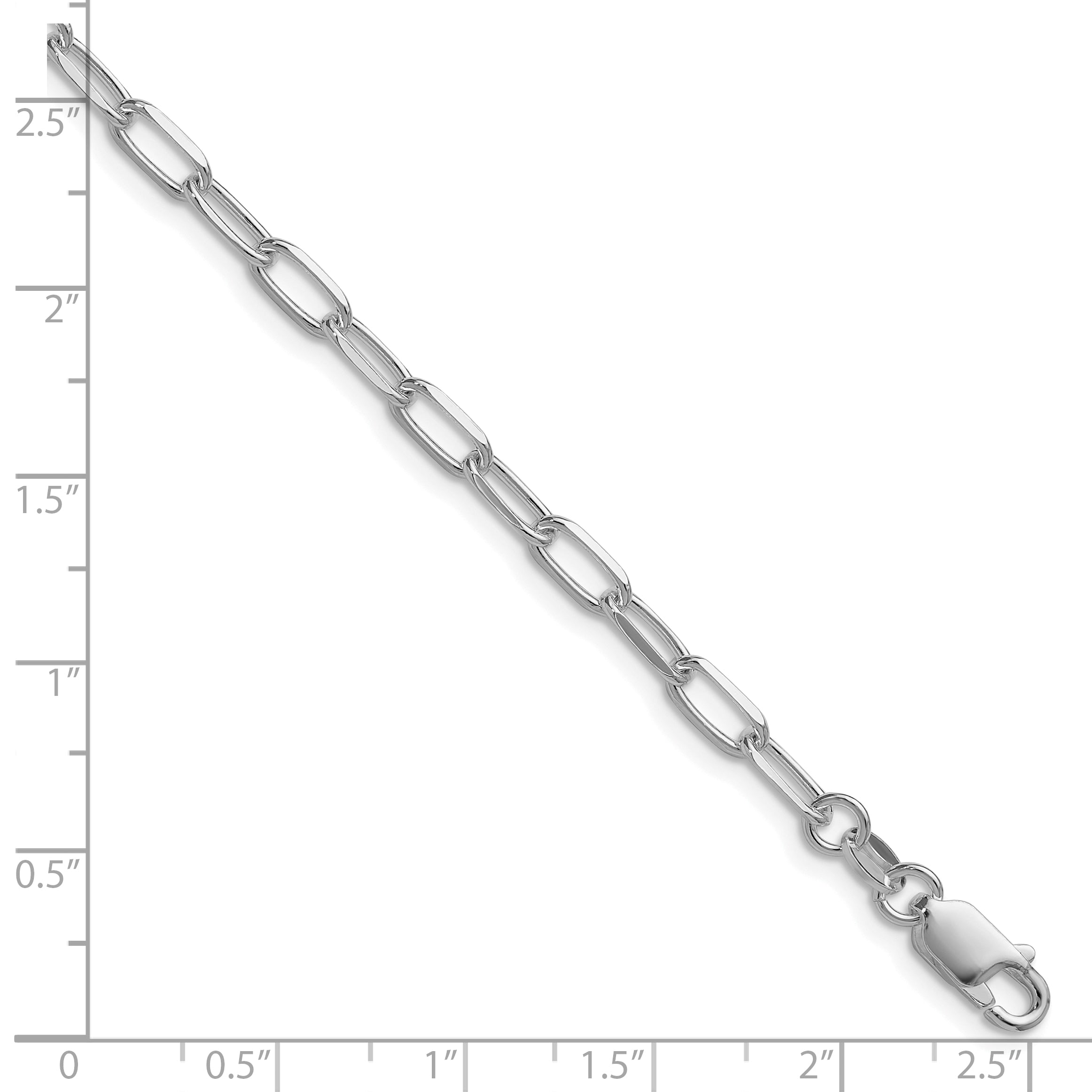 Sterling Silver Rhodium-plated 3.85mm D/C Forzantine Chain Secondary image