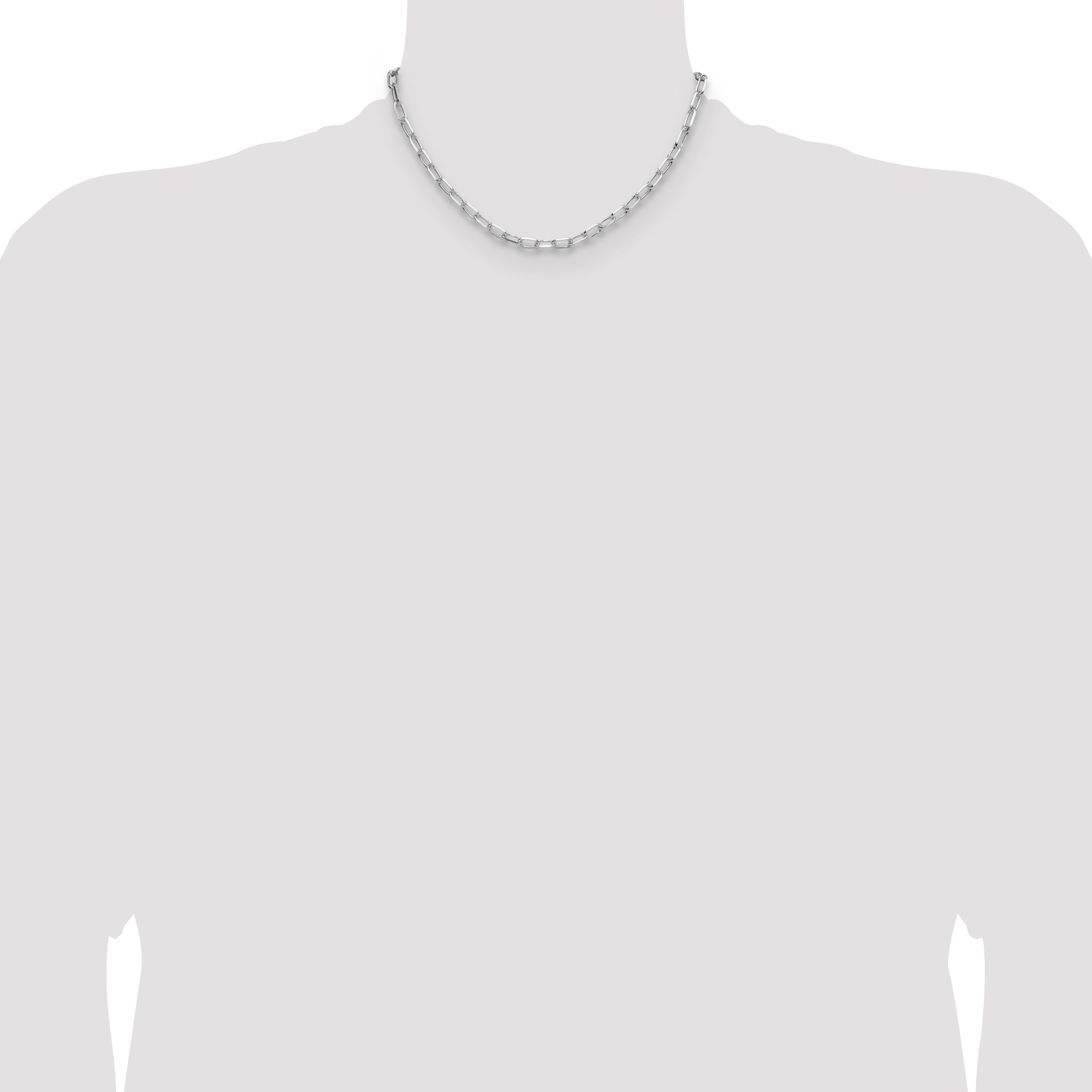 Sterling Silver Rhodium-plated 4.65mm D/C Forzantine Chain