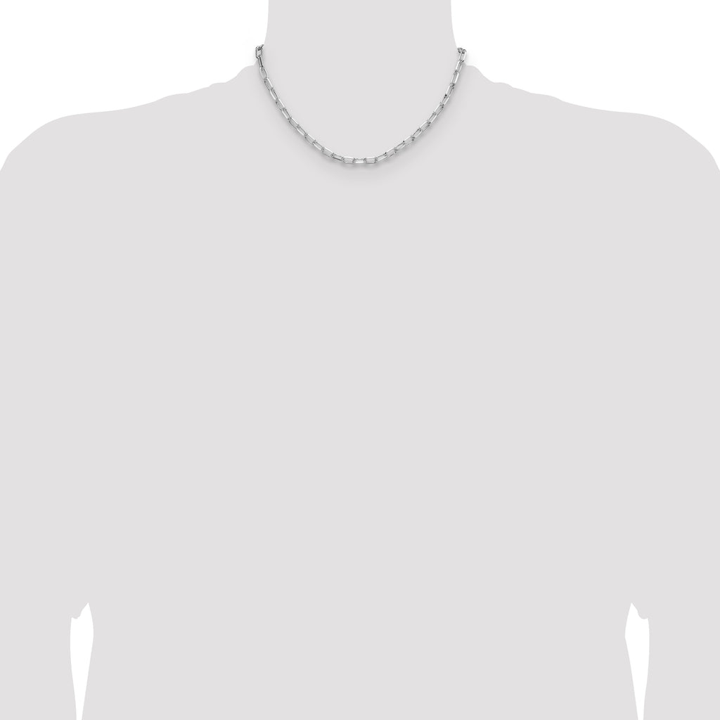Sterling Silver Rhodium-plated 4.65mm D/C Forzantine Chain
