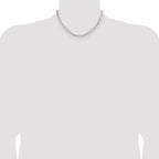 Sterling Silver Rhodium-plated 4.65mm D/C Forzantine Chain