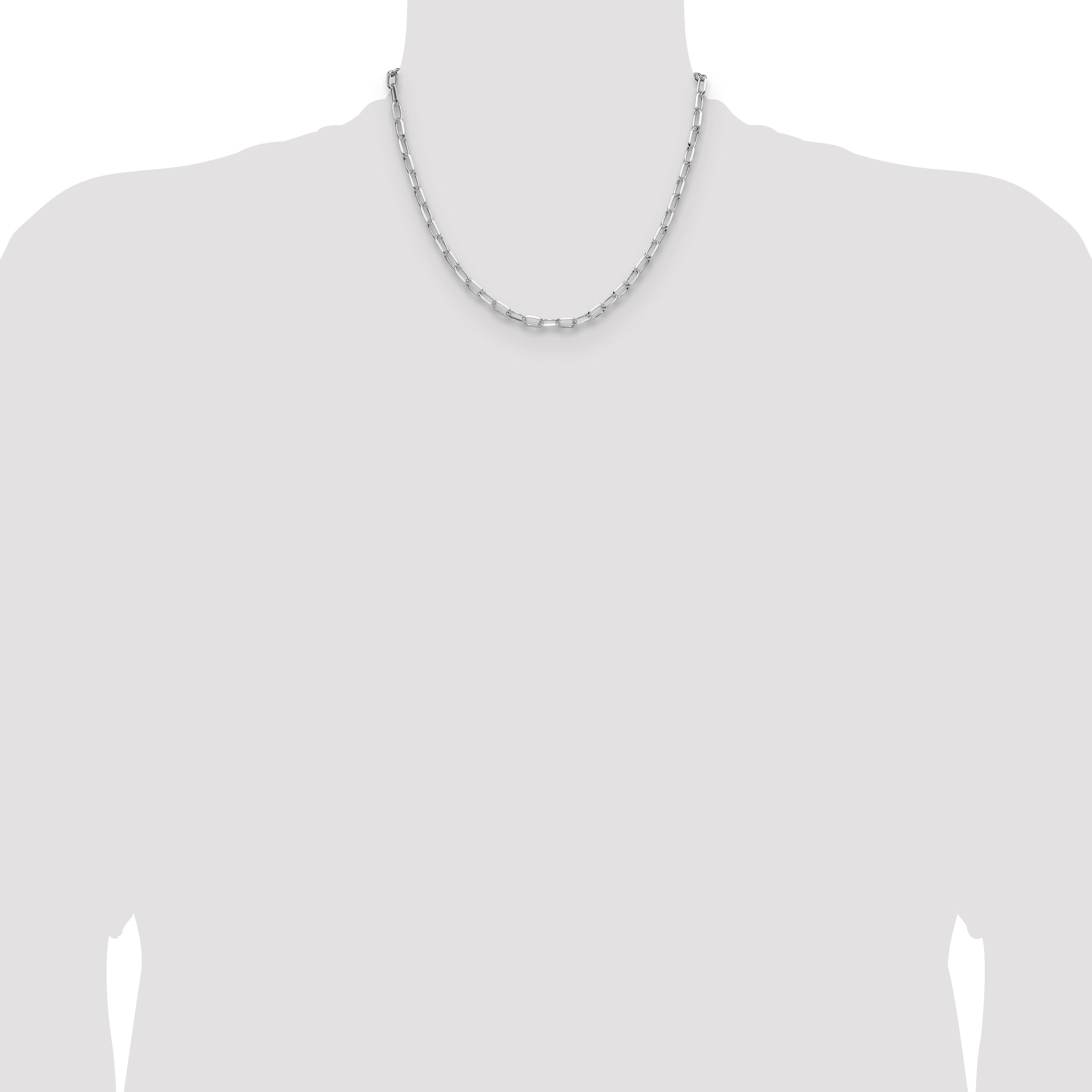 Sterling Silver Rhodium-plated 4.65mm D/C Forzantine Chain