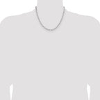 Sterling Silver Rhodium-plated 4.65mm D/C Forzantine Chain