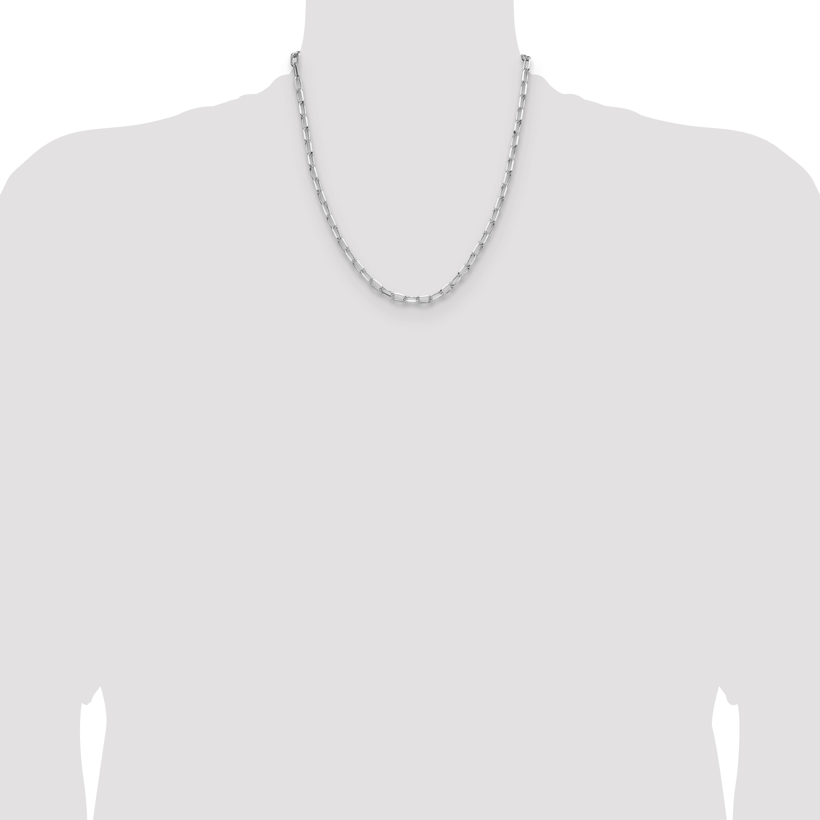 Sterling Silver Rhodium-plated 4.65mm D/C Forzantine Chain