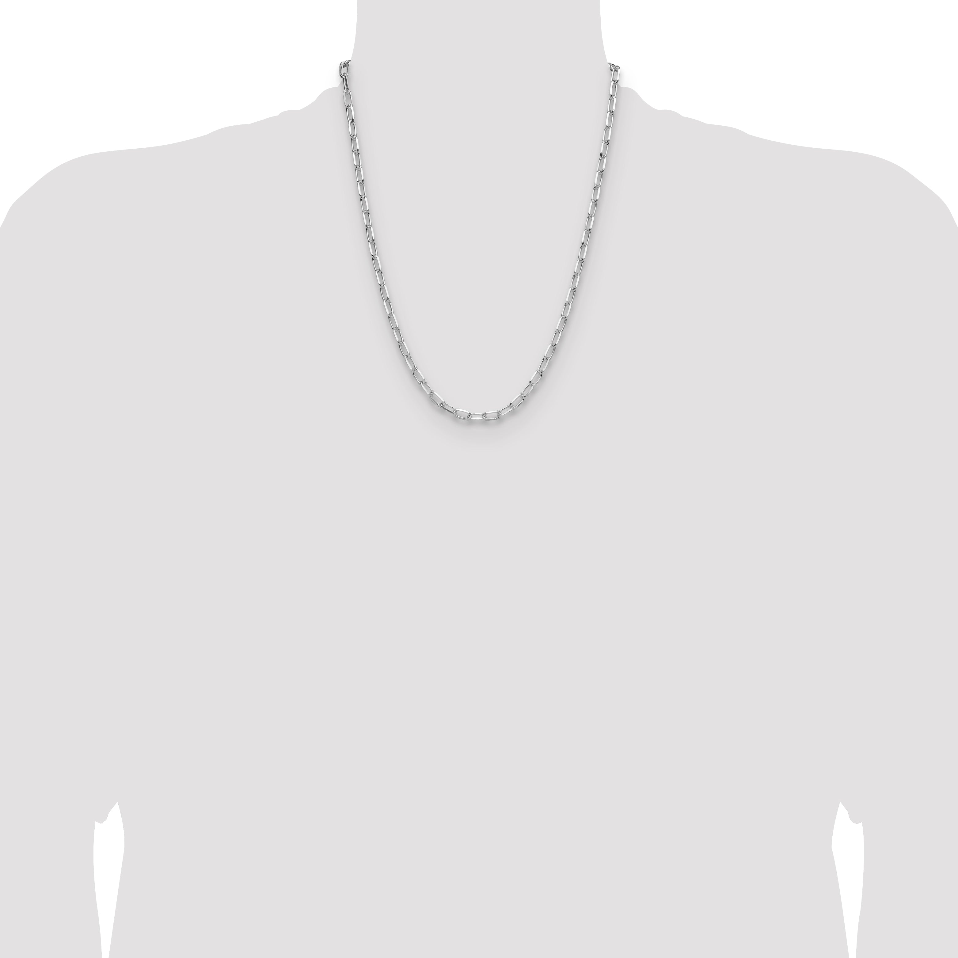 Sterling Silver Rhodium-plated 4.65mm D/C Forzantine Chain
