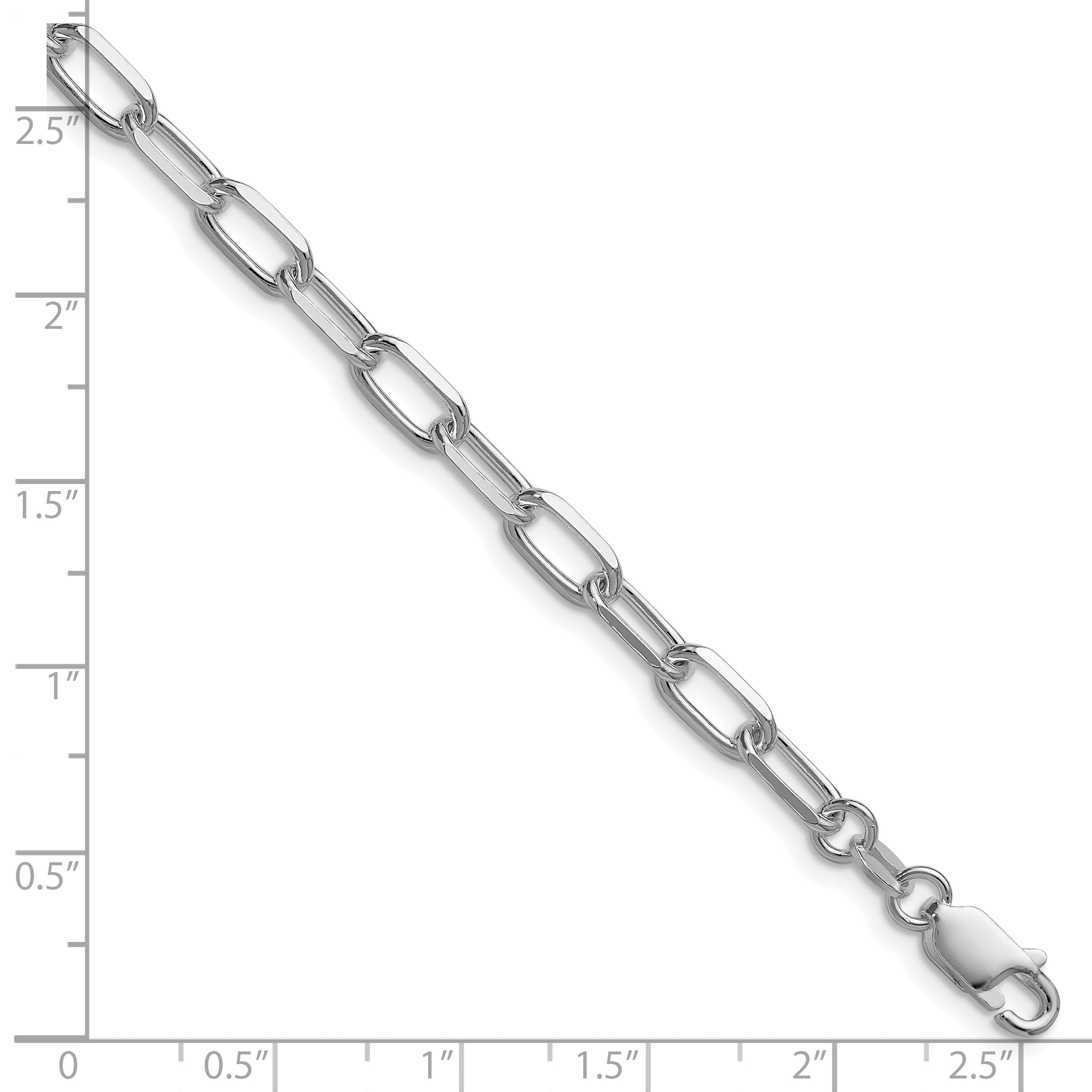Sterling Silver Rhodium-plated 4.65mm D/C Forzantine Chain Secondary image