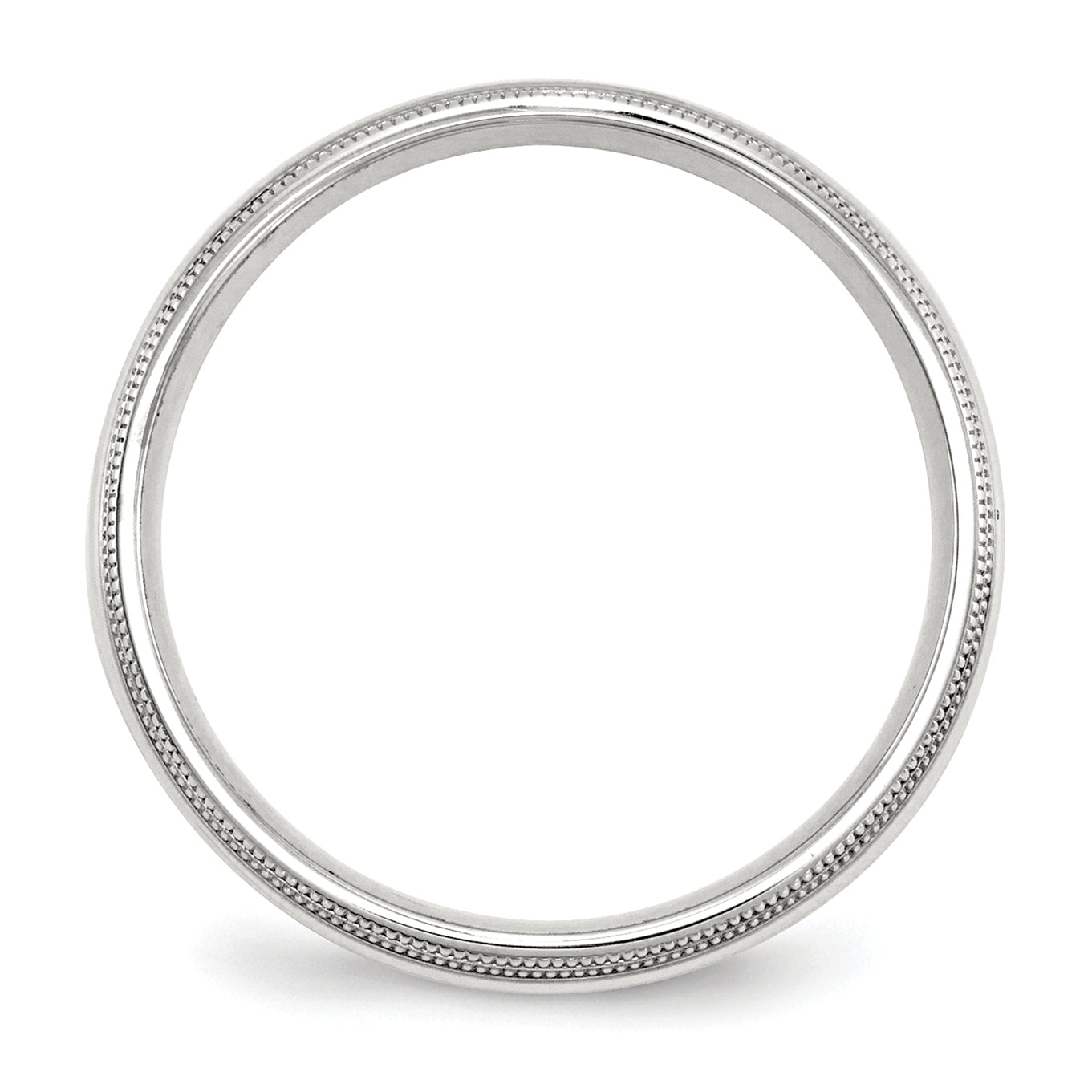 Sterling Silver 5mm Comfort Fit Double Milgrain Size 4 Band Secondary image