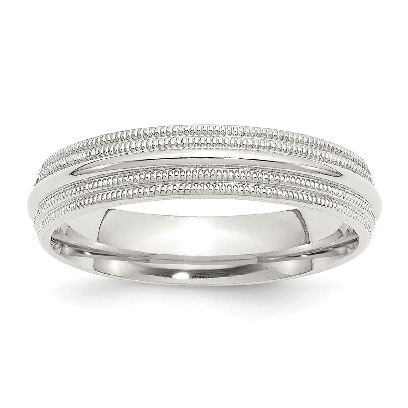 Sterling Silver 5mm Comfort Fit Double Milgrain Size 13.5 Band Main image