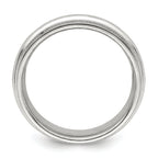 Sterling Silver Milgrain Domed Comfort-Fit Wedding Band 6mm