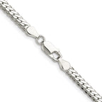 Sterling Silver Polished 4.1mm Double Oval Flat Chain