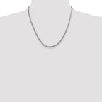 Sterling Silver Polished 4.1mm Double Oval Flat Chain