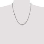 Sterling Silver Polished 4.1mm Double Oval Flat Chain