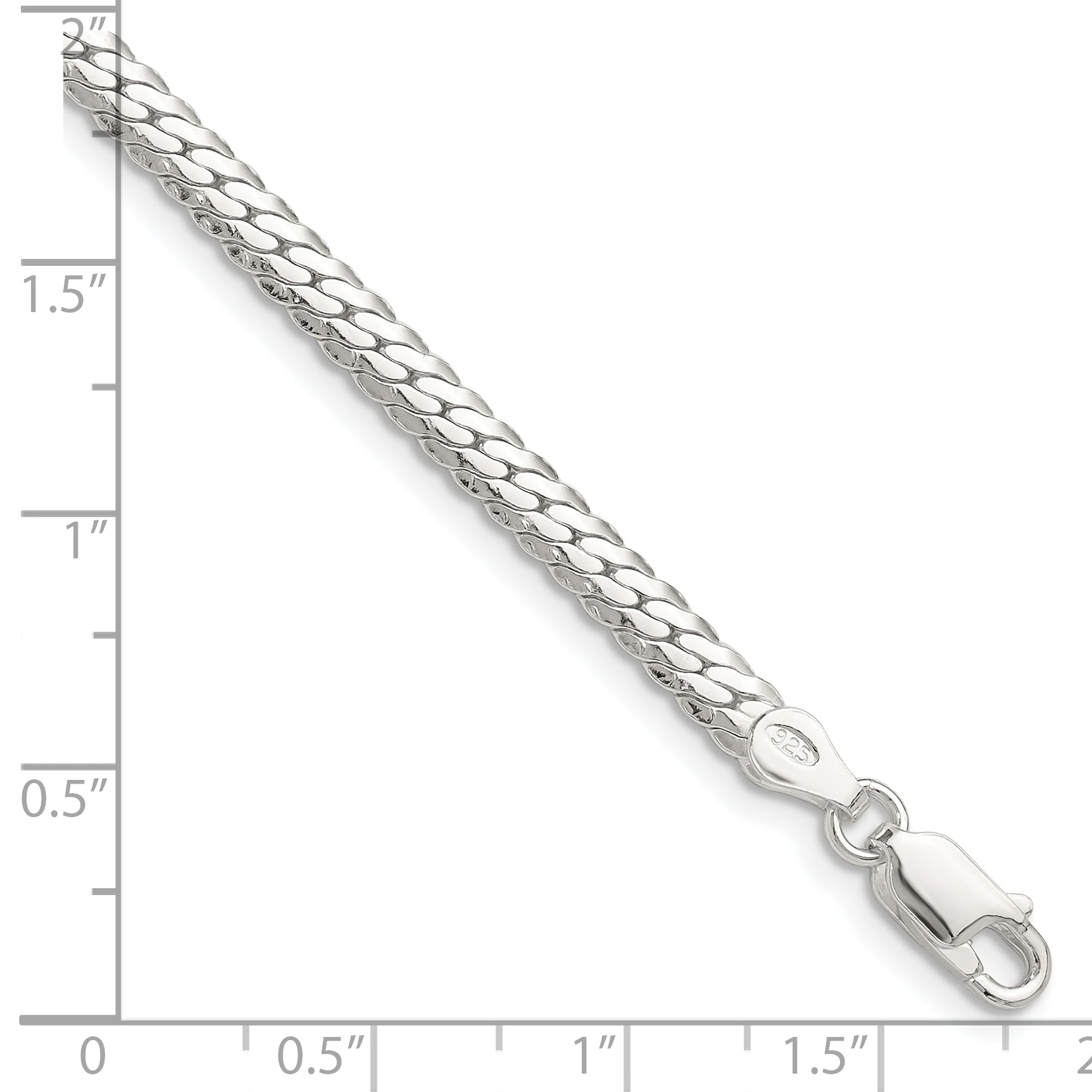 Sterling Silver Polished 4.1mm Double Oval Flat Chain Secondary image