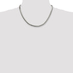 Sterling Silver Polished 5.1mm Double Oval Flat Chain