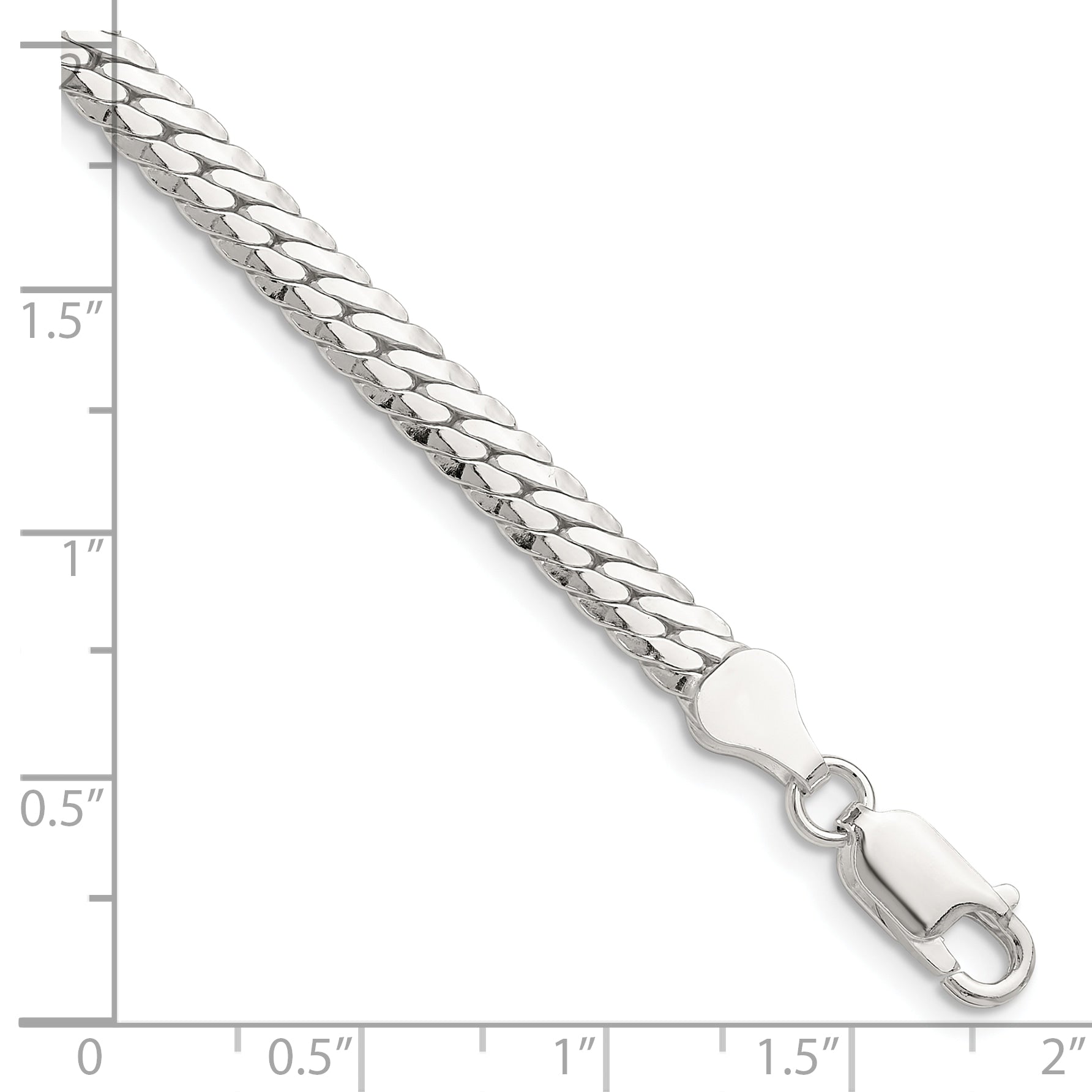 Sterling Silver Polished 5.1mm Double Oval Flat Chain Secondary image