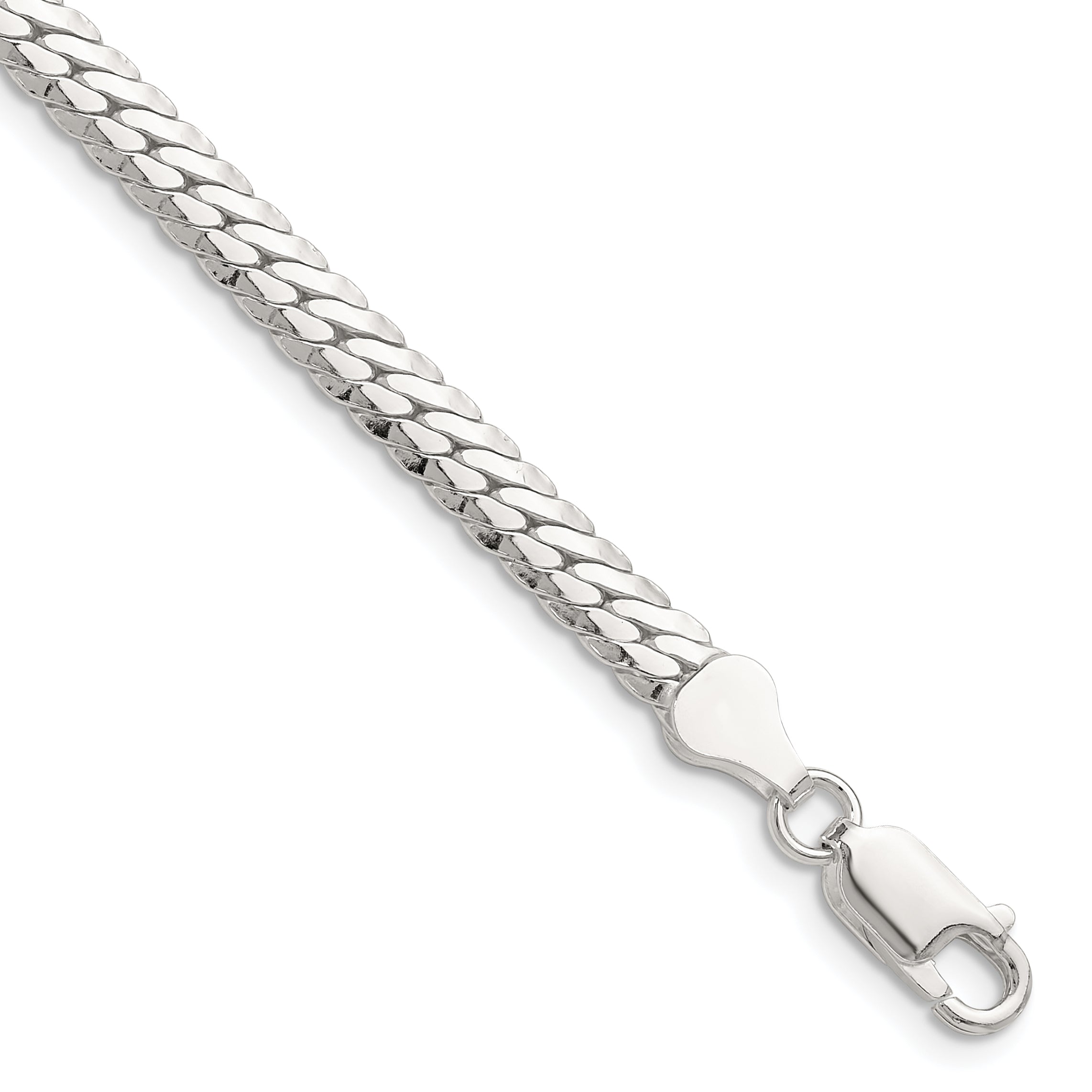 Sterling Silver Polished 5.1mm Double Oval Flat Chain Main image