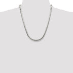 Sterling Silver Polished 6.25mm Double Oval Flat Chain