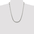 Sterling Silver Polished 6.25mm Double Oval Flat Chain
