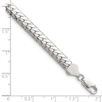 Sterling Silver Polished 6.25mm Double Oval Flat Chain