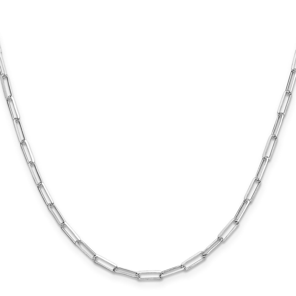 Sterling Silver Diamond-Cut Paperclip Chain Necklace 3.1mm