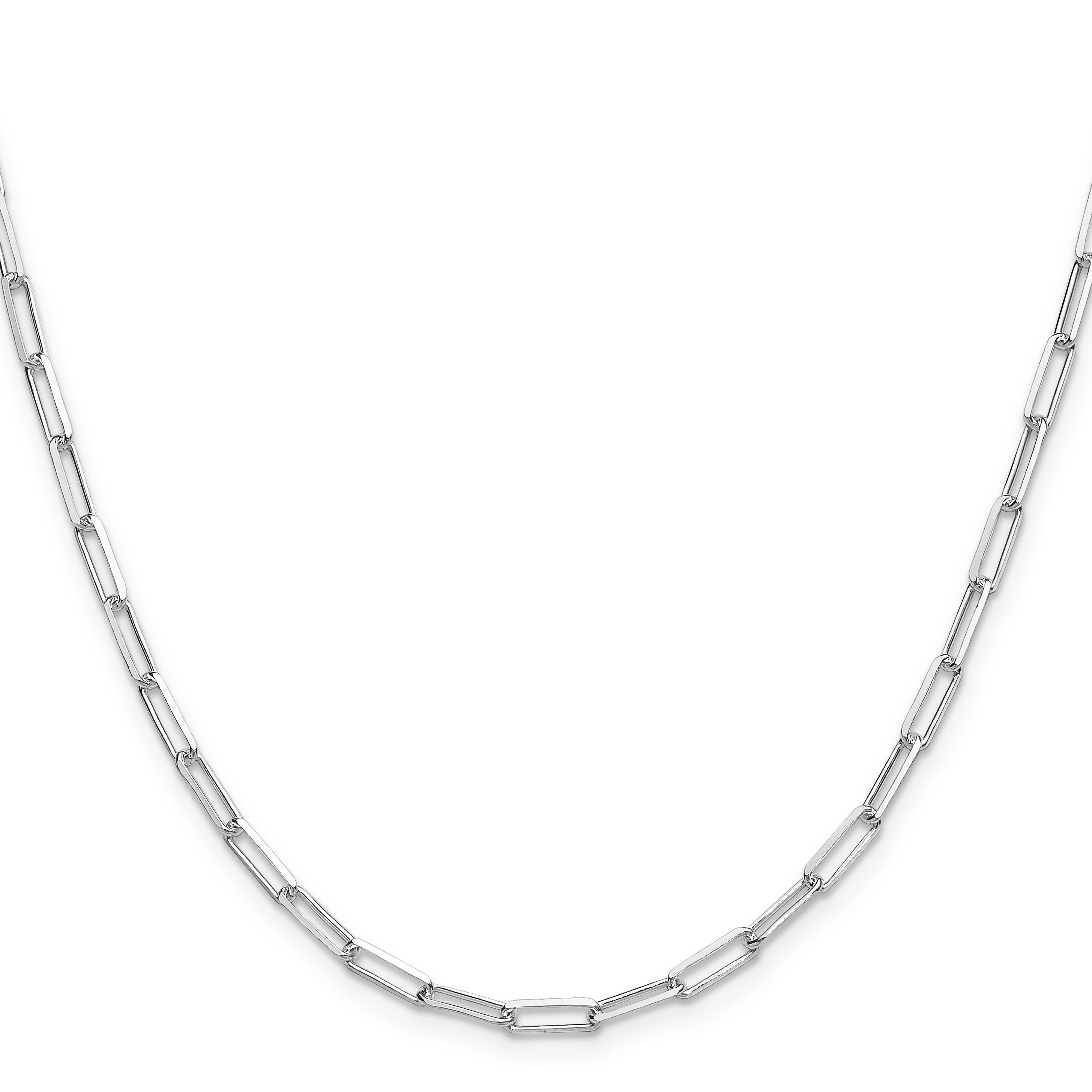 Sterling Silver Diamond-Cut Paperclip Chain Necklace 3.1mm
