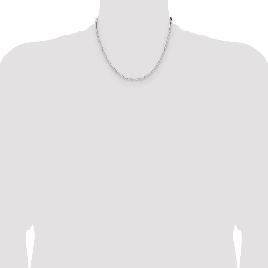 Sterling Silver 3.1mm Diamond-Cut Paperclip Chain