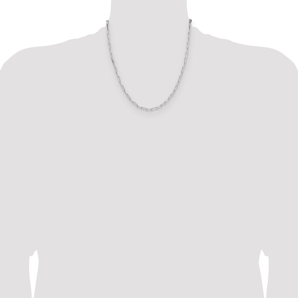 Sterling Silver 3.1mm Diamond-Cut Paperclip Chain