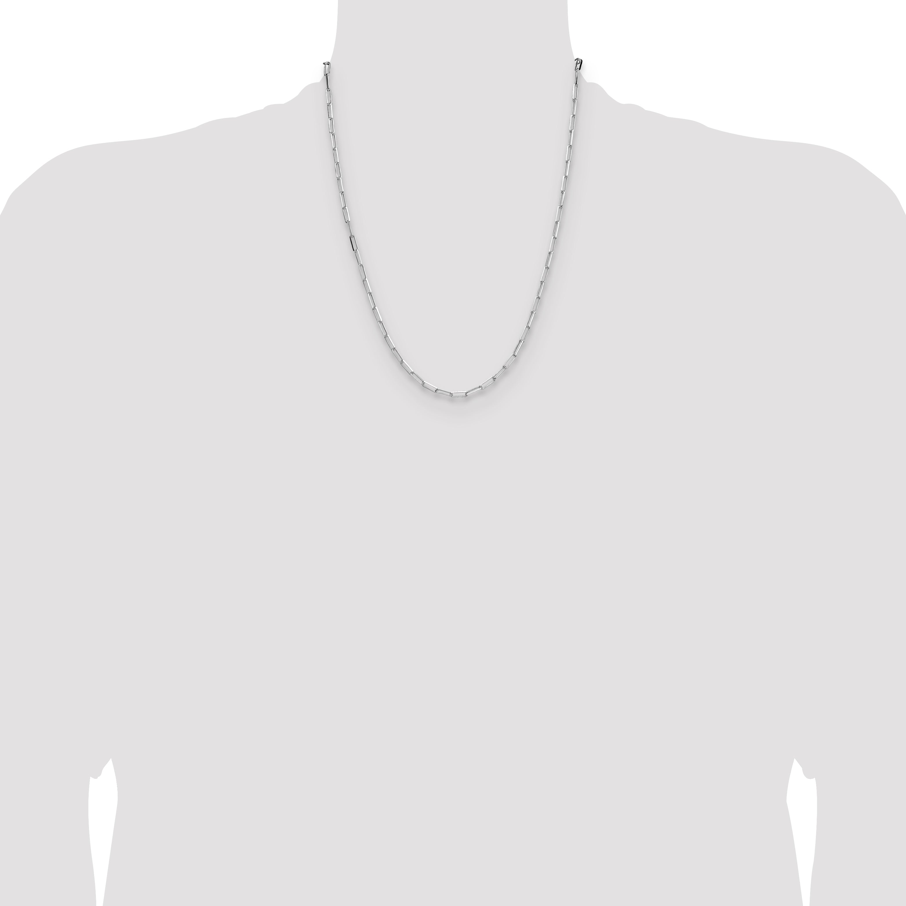 Sterling Silver 3.1mm D/C Paperclip Chain