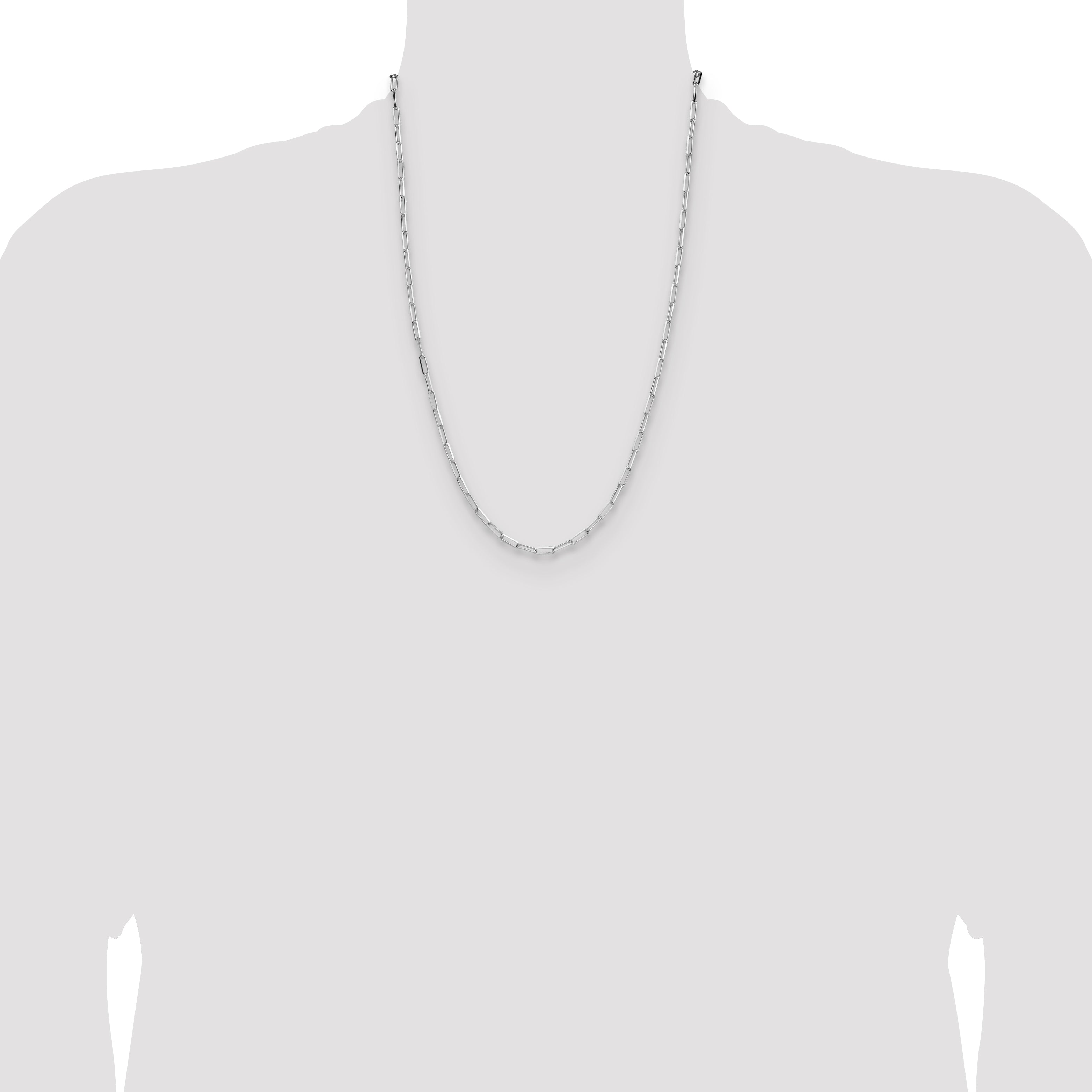 Sterling Silver 3.1mm D/C Paperclip Chain