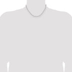 Sterling Silver Rhodium-plated 3.1mm Diamond-Cut Paperclip Chain